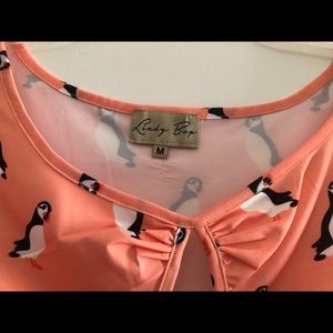 Lindy Bop puffin cap sleeve top